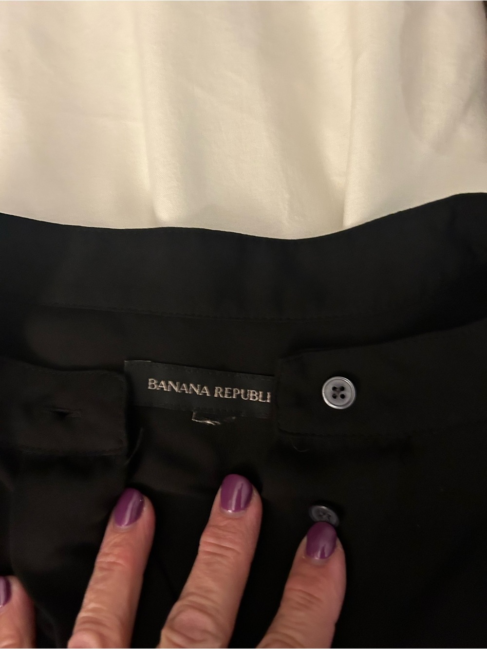 Banana Republic Black Tie-Waist Blouse - Picture 2 of 2